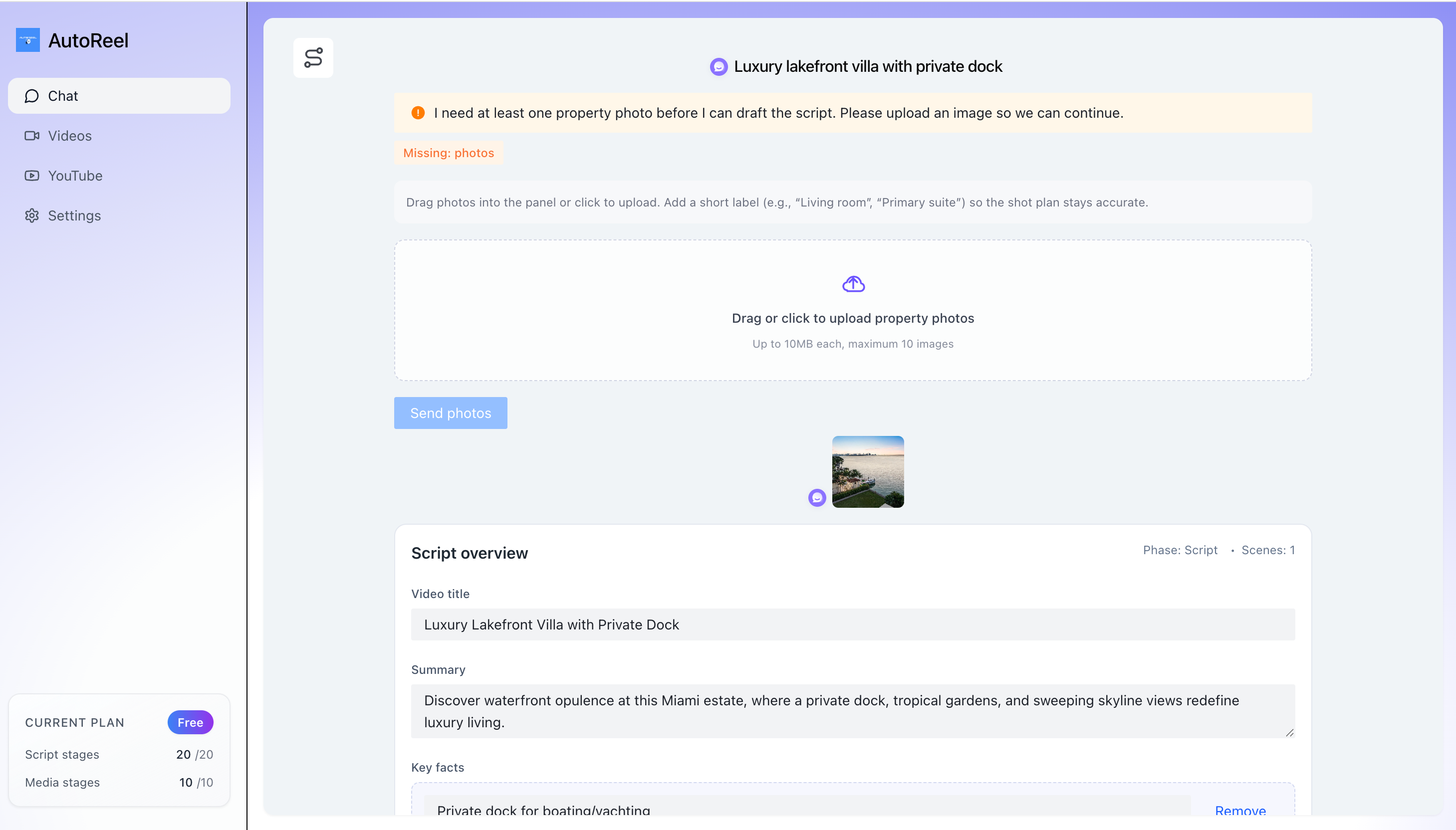 Upload the listing package